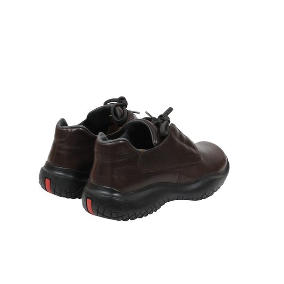 Prada Mens Vintage Chunky Derby US 7 UK 6 Brown Leather AW99 Vibram Square Toe - Picture 7 of 11